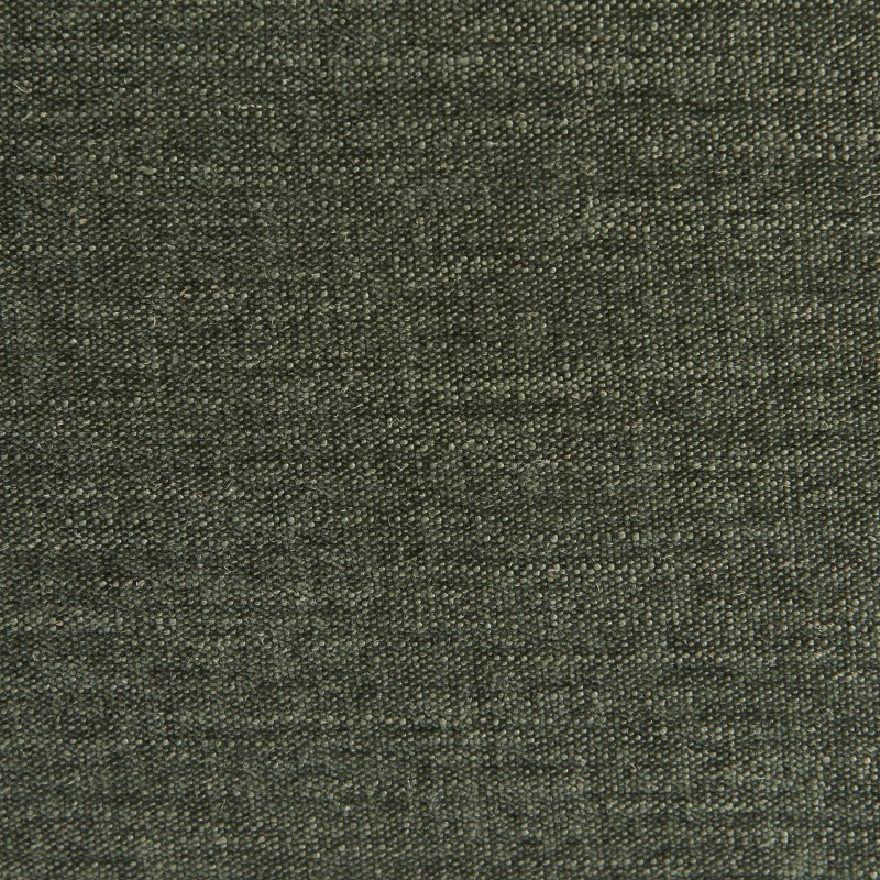 Set aus geradem 3-Sitzer-Sofa + Hocker MOODY aus grünem Leinenstoff