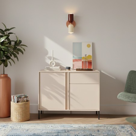Sideboard HULDA beige 2 Türen 1 Schublade 104 cm