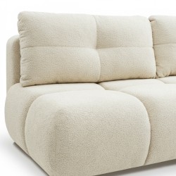 Verwandelbares 3-Sitzer-Sofa TASCA aus Bouclé-Stoff in Greige