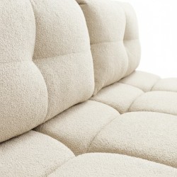 Verwandelbares 3-Sitzer-Sofa TASCA aus Bouclé-Stoff in Greige