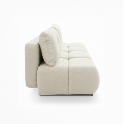 Verwandelbares 3-Sitzer-Sofa TASCA aus Bouclé-Stoff in Greige
