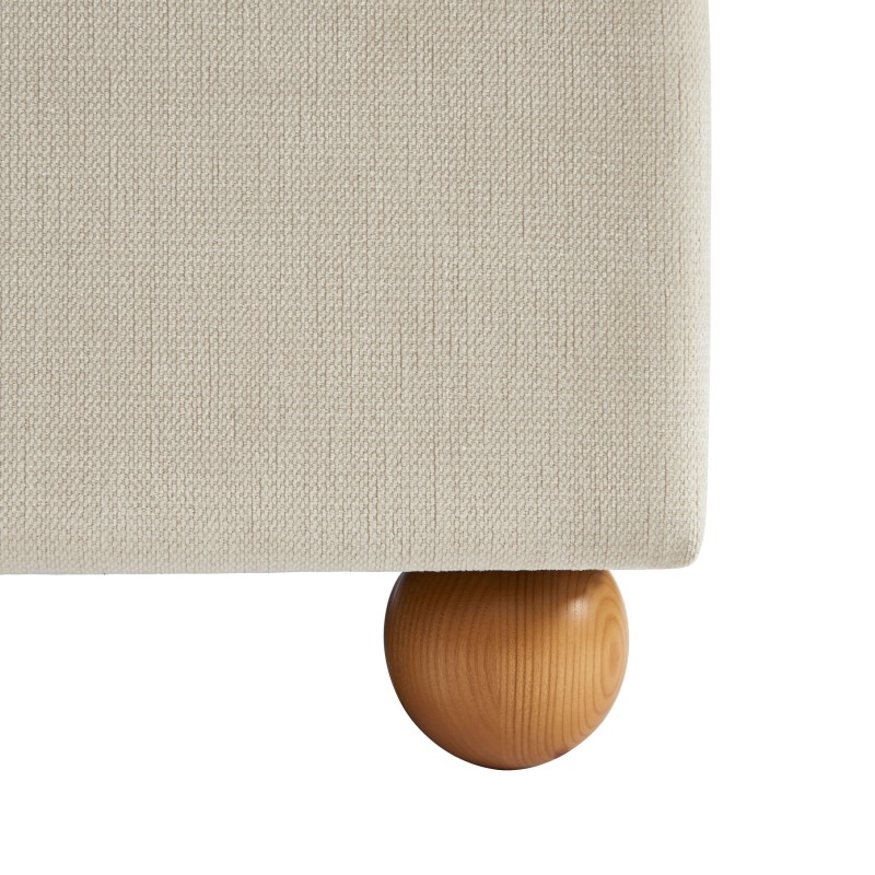 Lit coffre PILKA 180x200 tissu chenille beige sommier inclus Lit coffre PILKA 180x200 tissu chenille beige sommier inclus