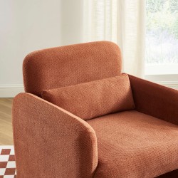 Fauteuil OMA tissu brique
