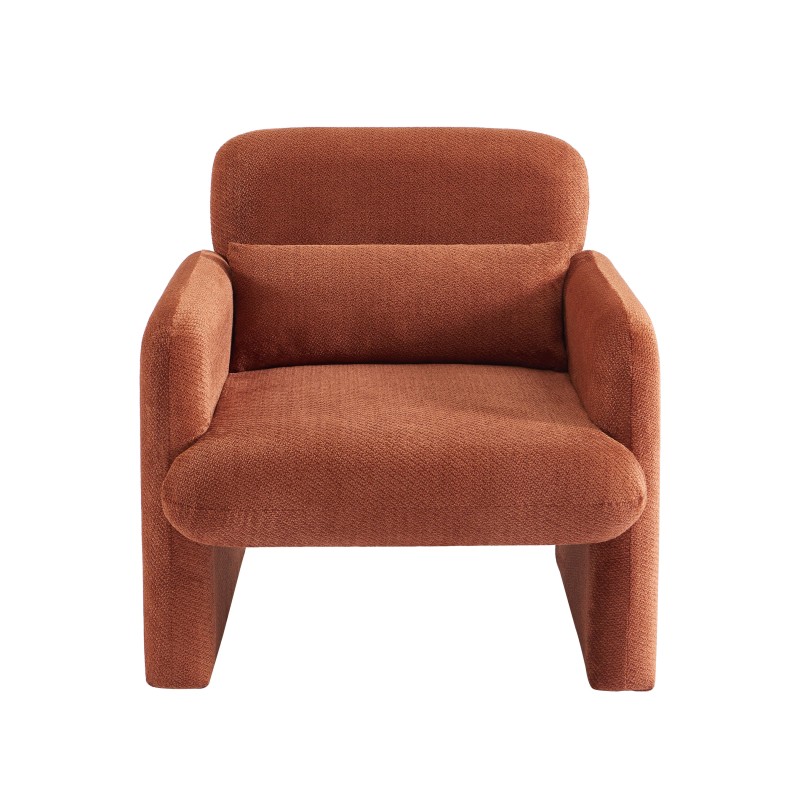 Fauteuil OMA tissu brique