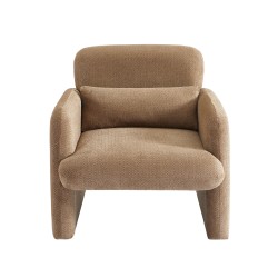 Fauteuil OMA tissu marron
