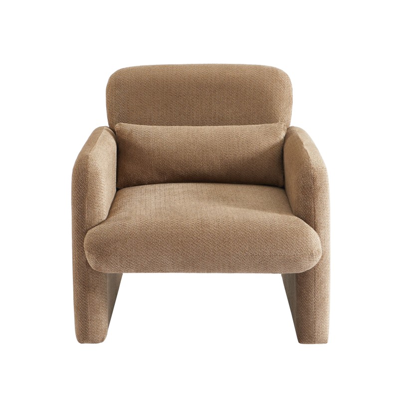 Fauteuil OMA tissu marron