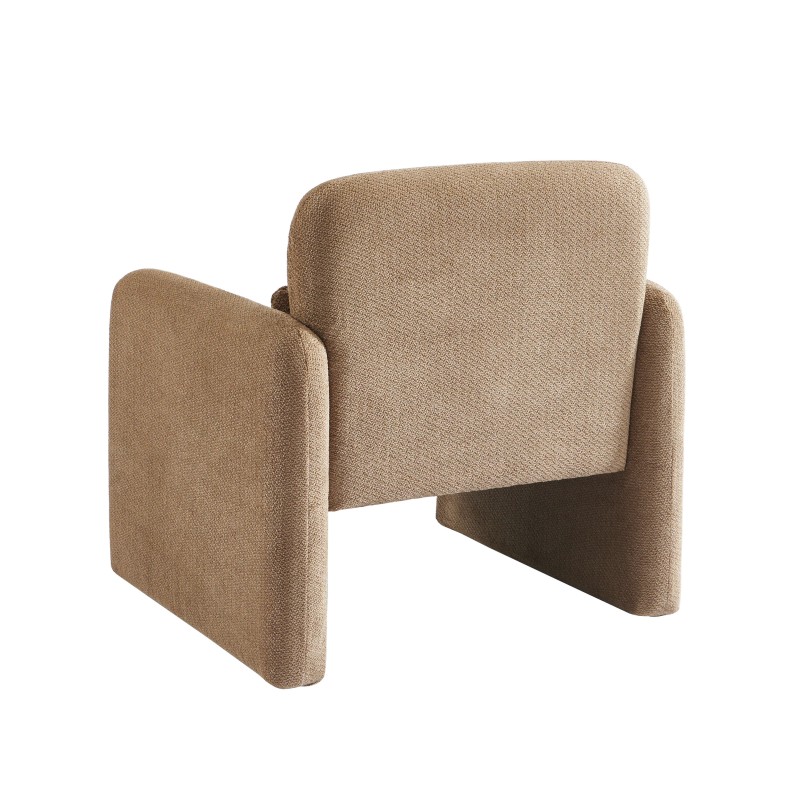 Fauteuil OMA tissu marron