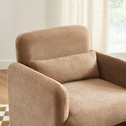 Fauteuil OMA tissu marron