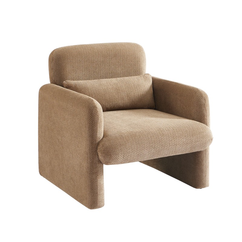 Fauteuil OMA tissu marron