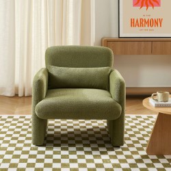 Fauteuil OMA tissu vert