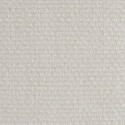 Sessel JUDY aus ecrufarbenem Chenille-Stoff mit nussbaumfarbenen Kugelfüßen