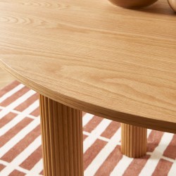 Table de séjour PENELOPE ronde placage chêne 115 cm