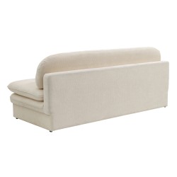 Banquette convertible CILA 3 places tissu beige
