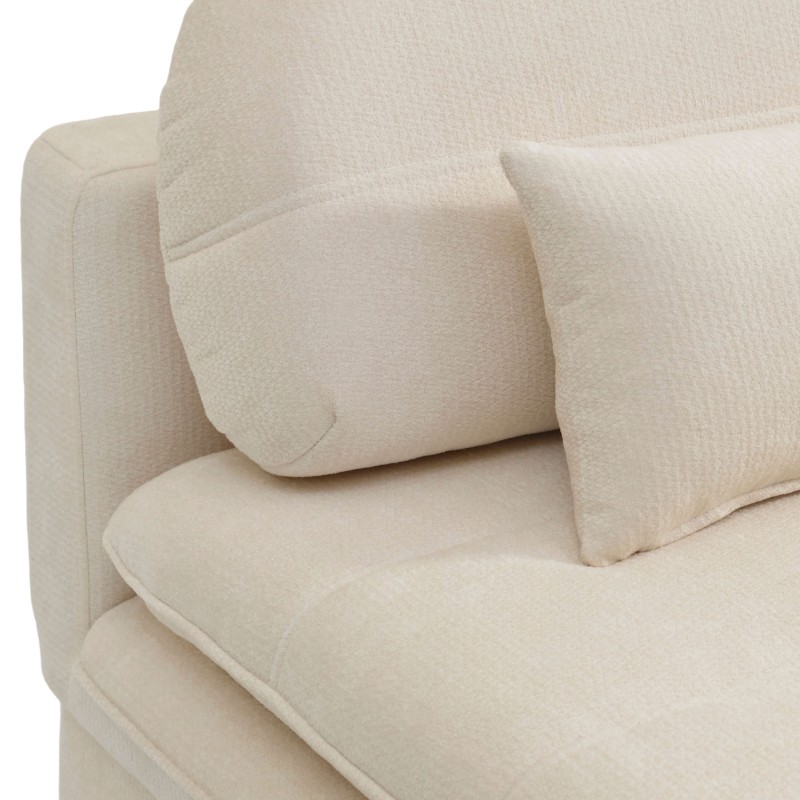 Banquette convertible CILA 3 places tissu beige