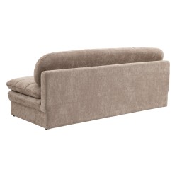 Banquette convertible CILA 3 places tissu marron
