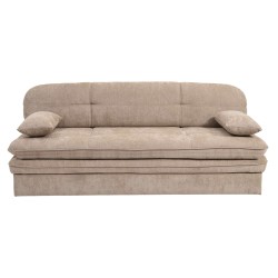 Banquette convertible CILA 3 places tissu marron