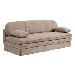 Banquette convertible CILA 3 places tissu marron