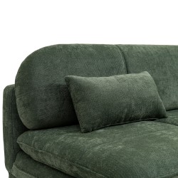 Banquette convertible CILA 3 places tissu vert