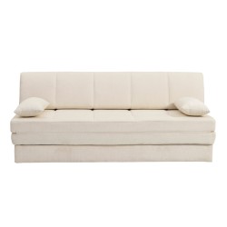 Banquette LUMA convertible 3 places tissu chenille beige