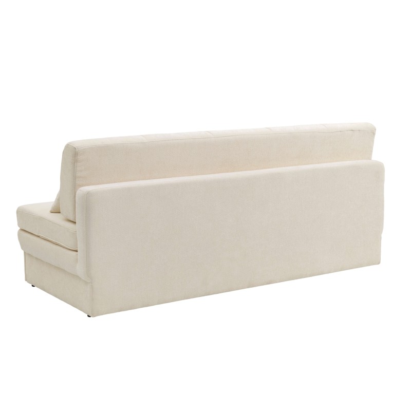 Banquette LUMA convertible 3 places tissu chenille beige
