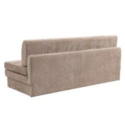 Banquette LUMA convertible 3 places tissu chenille marron