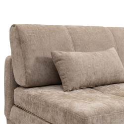 Banquette LUMA convertible 3 places tissu chenille marron