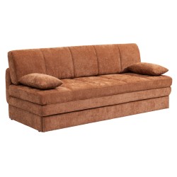 Banquette LUMA convertible 3 places tissu chenille terracotta