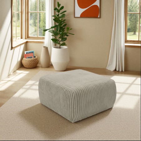 Sitzkissen GLORIA aus taupefarbenem Cord