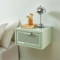 Wand-Nachttisch PANTONE aus mandelgrünem Metall, 40 cm