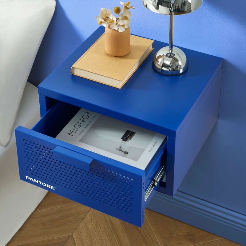 Wand-Nachttisch PANTONE Metall elektrisches Blau 40 cm