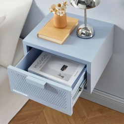 Wand-Nachttisch PANTONE Metall blaugrau 40 cm