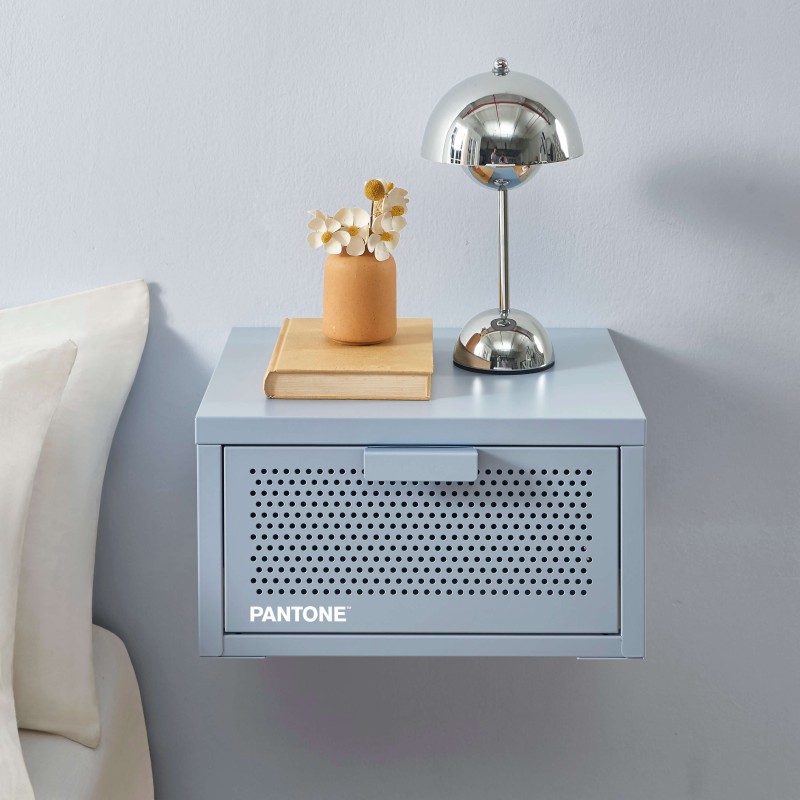 Wand-Nachttisch PANTONE Metall blaugrau 40 cm