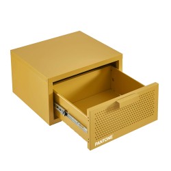 Wand-Nachttisch PANTONE aus senfgelbem Metall, 40 cm