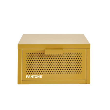 Comodino da parete PANTONE in metallo giallo senape 40 cm