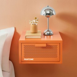 Wand-Nachttisch PANTONE aus orangefarbenem Metall, 40 cm