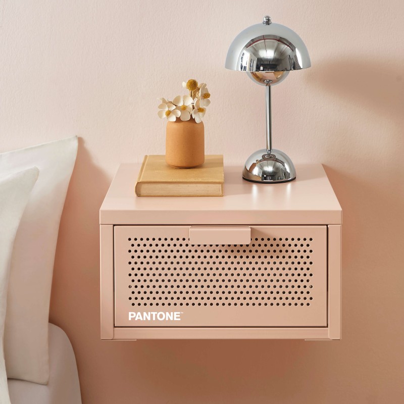 Wand-Nachttisch PANTONE Metall in Blush Pink 40 cm