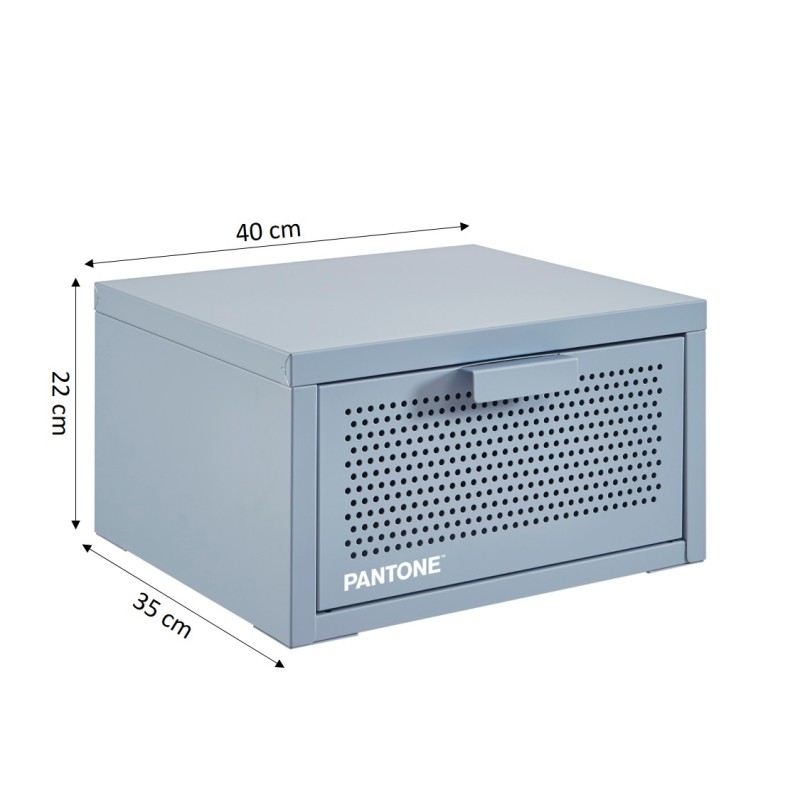 Wand-Nachttisch PANTONE Metall blaugrau 40 cm