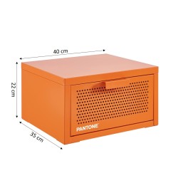 Wand-Nachttisch PANTONE aus orangefarbenem Metall, 40 cm