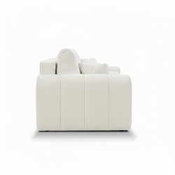 Divano letto GIORGIO 3 posti in tessuto bouclé grezzo