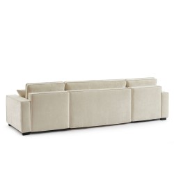 Canapé panoramique convertible GAVI 6 places tissu beige