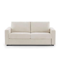 Canapé droit SOCCA express tissu beige 2 places