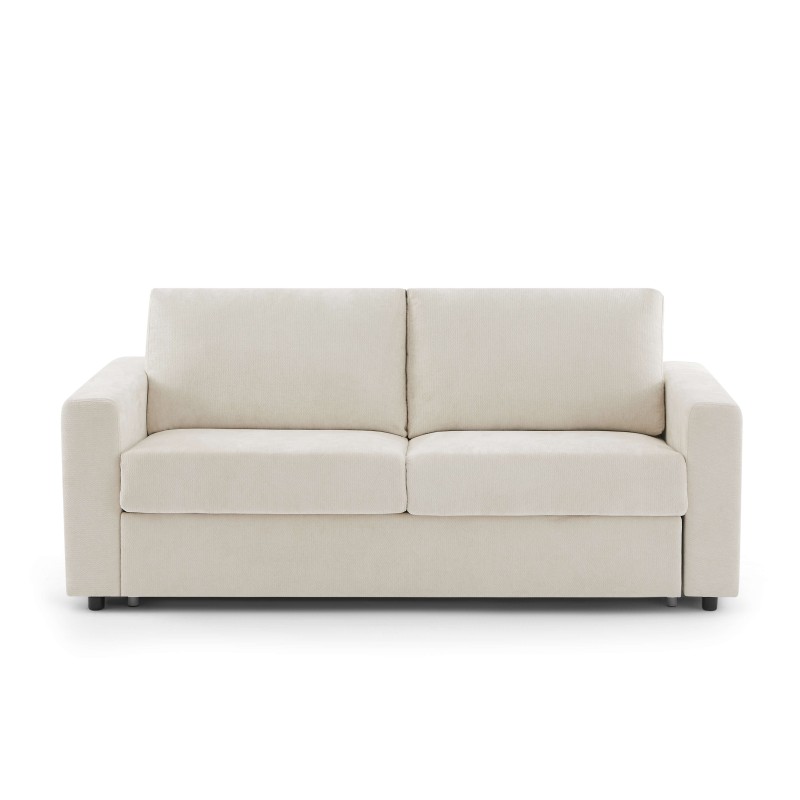 Canapé droit SOCCA express tissu beige 2 places