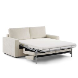 Canapé droit SOCCA express tissu beige 2 places