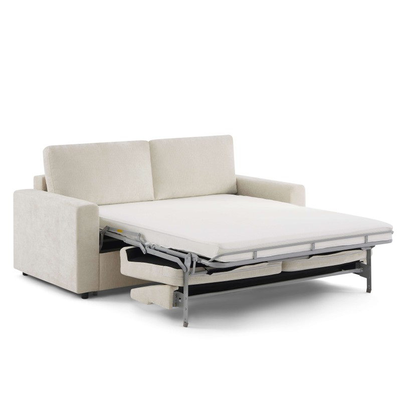 Canapé droit SOCCA express tissu beige 2 places