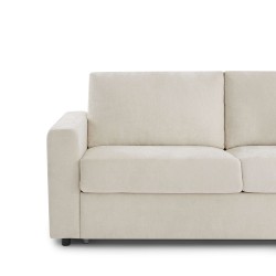 Canapé droit SOCCA express tissu beige 2 places