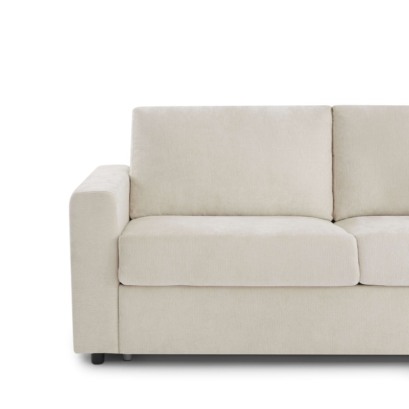 Canapé droit SOCCA express tissu beige 2 places