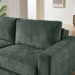 Canapé droit SOCCA express tissu vert 2 places