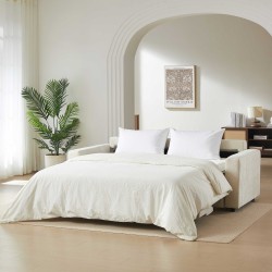 Canapé droit SOCCA express tissu beige 3 places