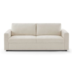 Canapé droit SOCCA express tissu beige 3 places