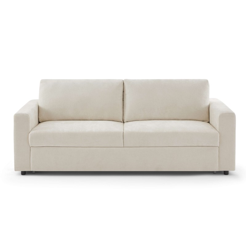 Canapé droit SOCCA express tissu beige 3 places